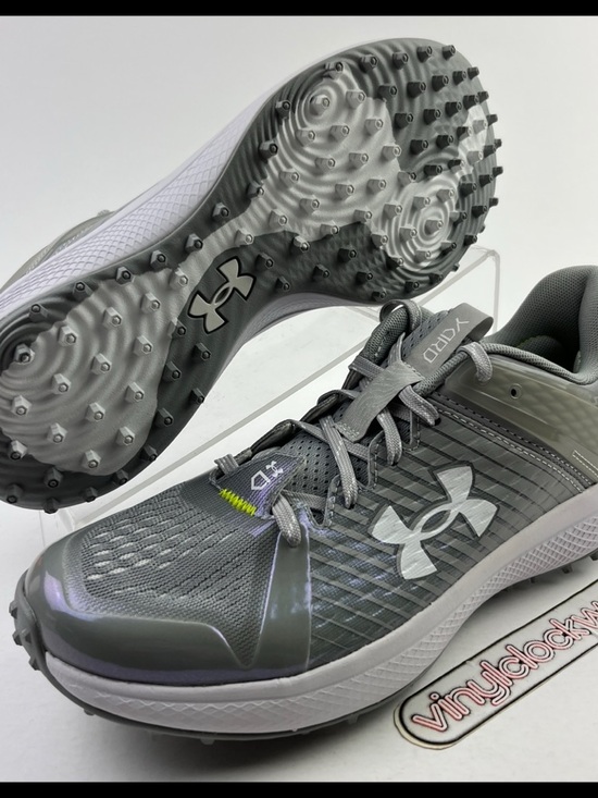Under Armour Other - Under Armour UA Yard Turf Mens Size 8.5 Baseball Shoes Grey 3025593-102
